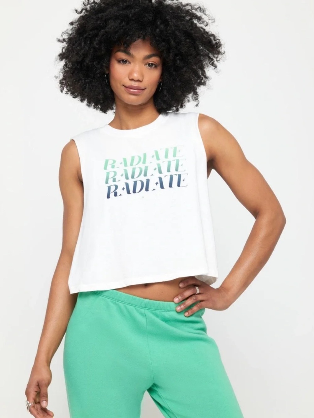 SPIRITUAL GANGSTER FAN RADIATE CALLIE CROP TANK